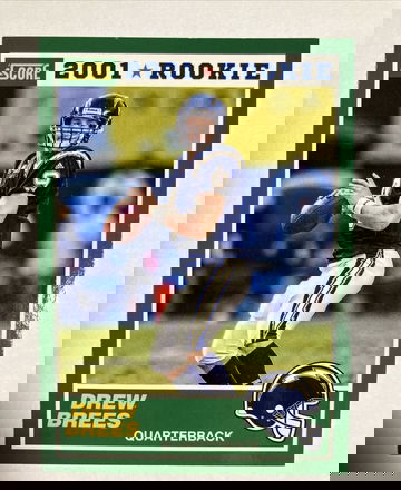 Drew Brees - 2001 Rookie Card - 2014 Score Iconic Rookie Card Variation - #3