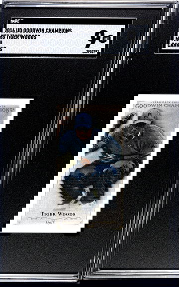2016 Upper Deck Goodwin Champions Canvas Mini #53 Tiger Woods SGC 9