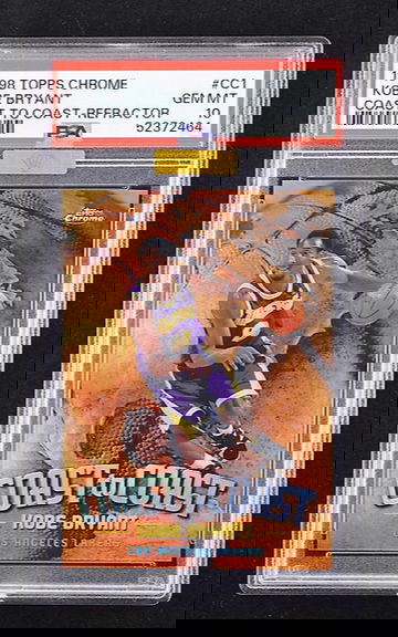 1998 TOPPS Chrome Refractor Kobe Bryant Coast to Coast PSA 10 MBA Gold Diamond