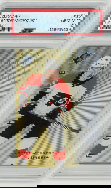 MATVEI MICHKOV 2024-25 SPx GOLD Rc #159 PSA 10