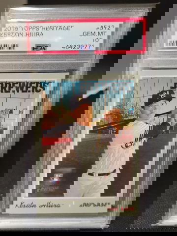 2019 Topps Heritage Keston Hiura Psa 10