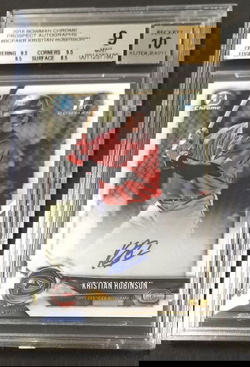 Kristian Robinson 2018 Bowman Chrome Auto RC