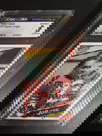 1984 Topps #353 Roger Craig RC Auto CGC JSA 
