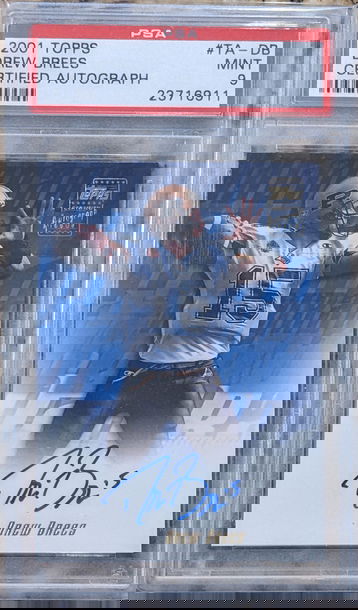 2001 Topps Certified Autograph Drew Brees #TA-DB