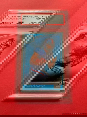 Saquon Barkley 2018 optic rookie PSA 10 #156