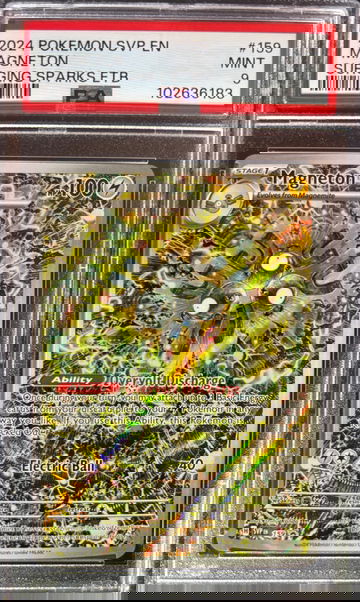 2024 Pokémon Magneton Surging Sparks Black Star ETB Promo #159 PSA 9 Mint  