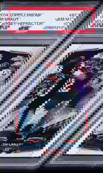 2014 Topps Chrome Rom Brady Blue Jersey Refractor PSA 10