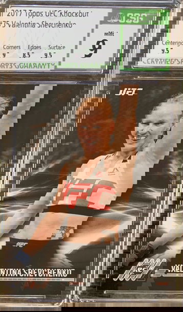 2017 Topps UFC Knockout #75 Valentina Shevchenko RC CSG 9