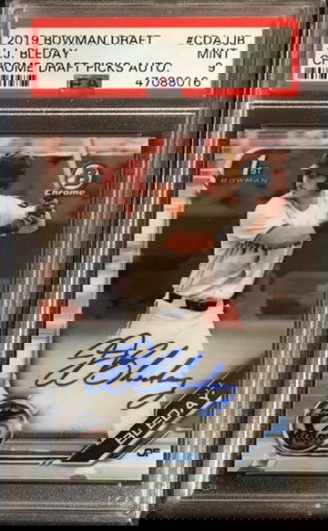 2019 Bowman Draft - J.J. BLEDAY - Chrome Draft Picks AUTO - PSA 9