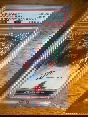 Roman Anthony 2023 Bowman Chrome Speckle Refractor Auto /299