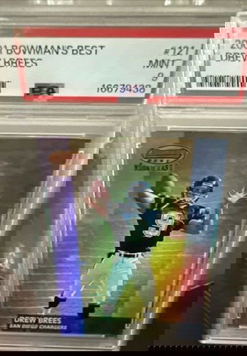 2001 Bowman's Best - Drew Brees #121 Rookie RC /1499 PSA 9