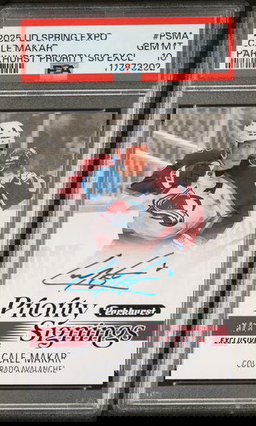 2025 UPPER DECK SPRING EXPO PARKHURST PRIORITY SIGNINGS EXCLUSIVES CALE MAKAR