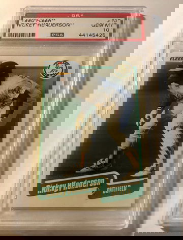 1990 FLEER RICKEY HENDERSON PSA 10 #10