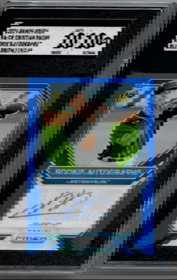 2021 PANINI PRIZM CHRISTIAN PACHE BLUE AUTO SGC 10 / 10