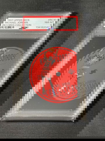 1997 UPPER DECK RECORDS COLLECTION MICHAEL JORDAN PSA 8 NEW LABEL UNDER GRADE??