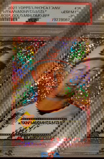 2021 Topps Chrome Platinum Ryan Mountcastle RC Rose Gold Mini Diamond SP /75 PSA 10