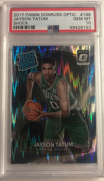 2017 Panini Donruss Optic Jayson Tatum Shock PSA 10 Gem-Mint  