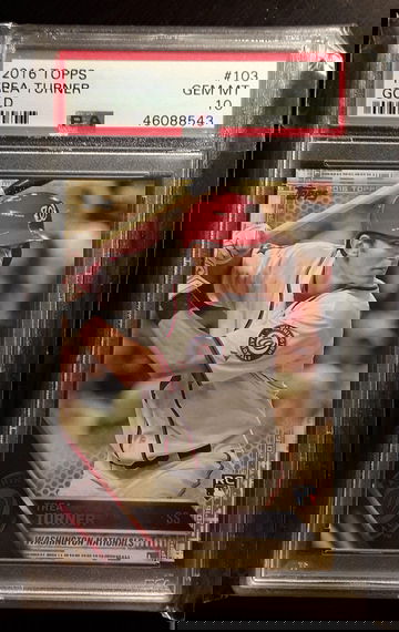 Trea Turner 2016 Topps Gold /2016 PSA 10 RC