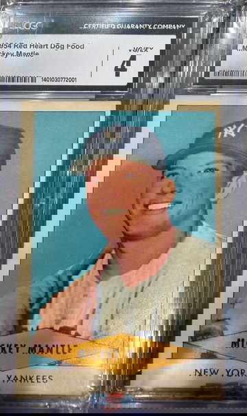 1954 Mickey Mantle Red Heart Dog Food