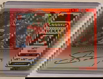 2022 Panini Contenders Skyy Moore Rookie Ticket Red Variation