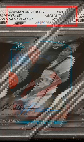 2022 Bowman University Chrome Prospect Autograph Juju Watkins #43 PSA 10