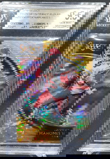 2018 Select Prizm Neon Orange Pulsar Patrick Mahomes