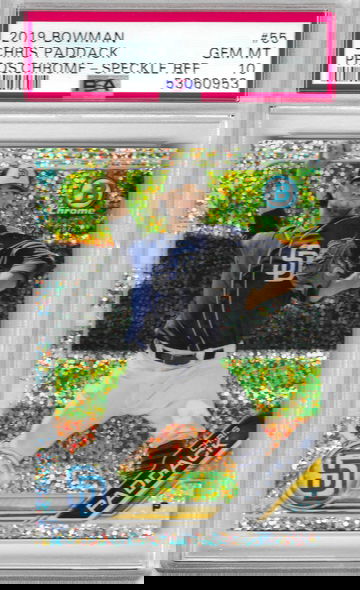 2019 Bowman Chris Paddack Prospects Chrome Speckle Refractor PSA 10