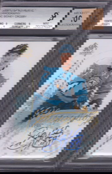 2009/10 SP Authentic Sidney Crosby Chirography Auto #18/50 BGS 9/AUTO 10