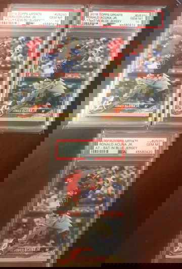 Ronald Acuna Jr Topps update rookie PSA 10 lot of 3