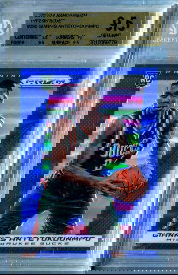 2013 Panini Prizm Blue Prizm #290 Giannis Antetokounmpo RC BGS 9.5 GEM MINT TG+