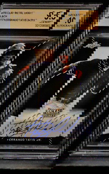 2018 Leaf Metal Draft Black Autograph /15 Fernando Tatis Jr. BGS 9.5 w 10 Auto Pop 3