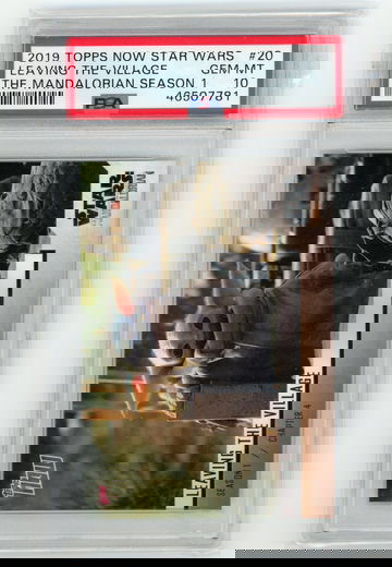 2019 Baby Yoda Grogu Topps Now Star Wars Leaving the Village Mandalorian PSA 10 