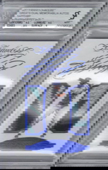 2017 Panini Flawless Ken griffey dual patch auto /7. BGS 9/9