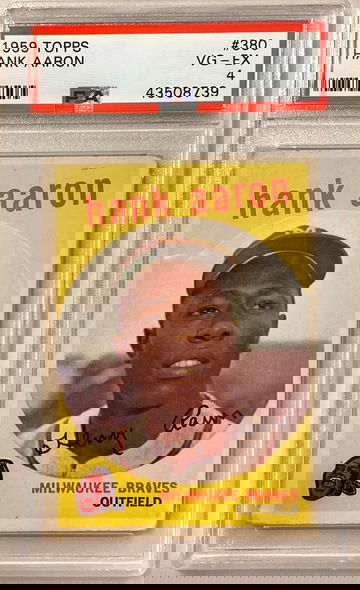 1959 topps hank Aaron PsA 4