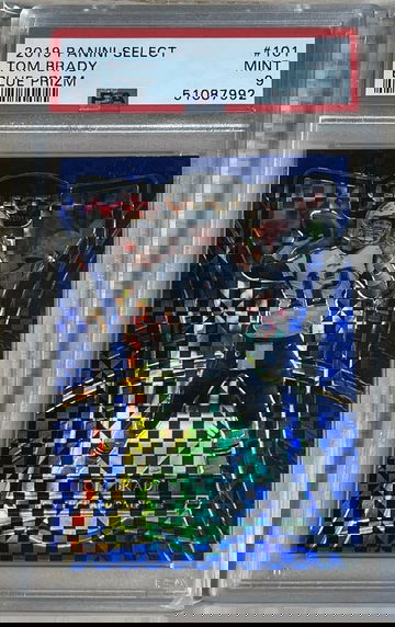 2019 Panini Select Prizm Blue Premier Level Tom Brady Patriots #/149 PSA 9 Mint