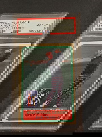 1981 Donruss Golf Jack Nicklaus Stat Leader PSA 8