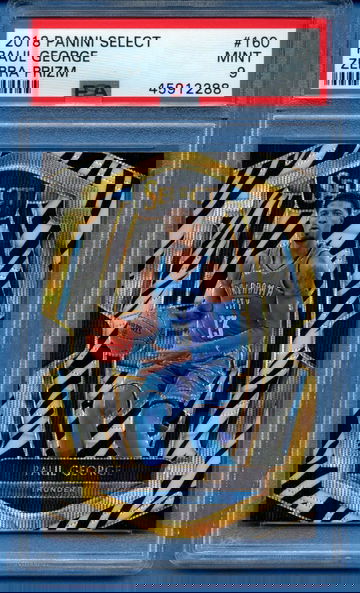 PSA 9 Paul George 2018-19 Panini Select #160 Premier Level Zebra Prizm Los Angeles Clippers