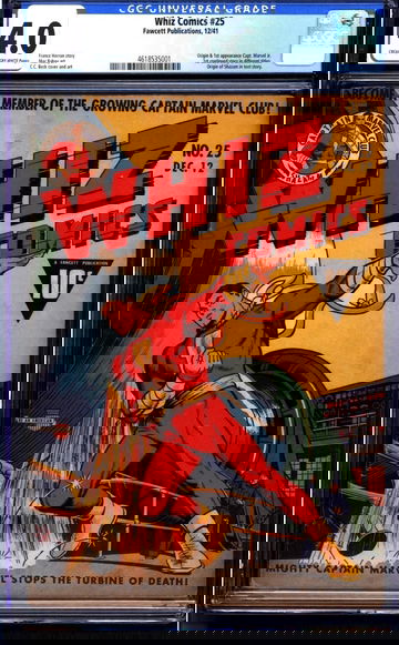 Whiz Comics #25 (1941) CGC 4.0 -- 1st & origin of Captain Marvel Jr.; C.C. Beck