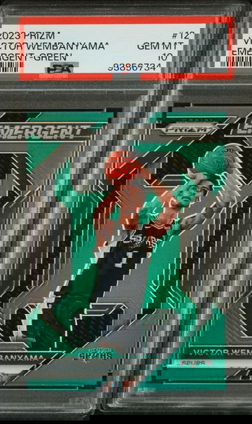 2023 Prizm Victor Wembanyama Emergent Green PSA 10