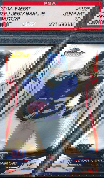 2014 Topps Finest 108 Odell Beckham Jr. Refractor RC PSA 10 GEM MT 8356