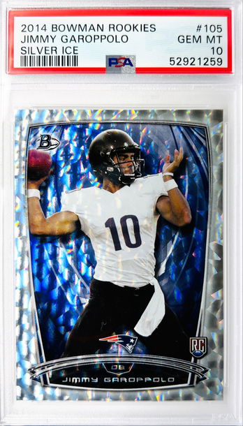 ⭐️ 2014 JIMMY GAROPPOLO BOWMAN SILVER ICE #105 PSA 10 RC 