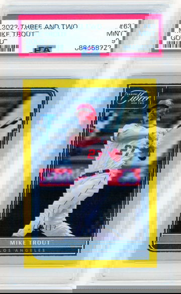 2022 Three and Two #63 Mike Trout Gold PSA 9 MINT!