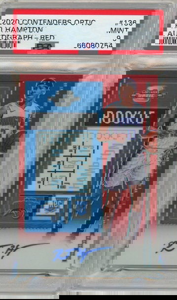 2020 Contenders Optic RJ Hampton Autograph Red #136 PSA 9 P1296