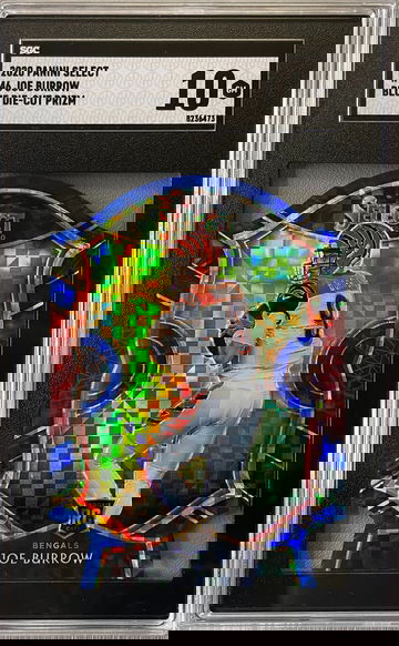 2020 Panini Select Joe Burrow Blue Die Cut Prizm SGC 10