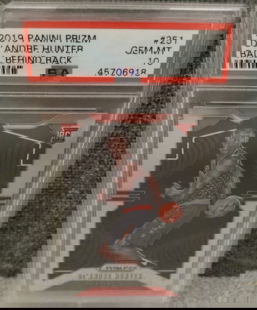 Deandre Hunter prizm psa 10 2019 ball behind back photo variation