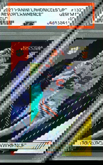 2021 Panini Chronicles Recon TREVOR LAWRENCE Gold RC 7/10 PSA 10 Gem Mint SSP 