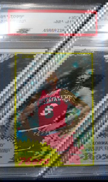 1981 Topps #30 Julius Erving NM-MT PSA 8