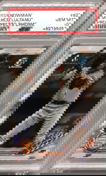 2019 Bowman Chrome Prospects Marco Luciano 82 PSA 10