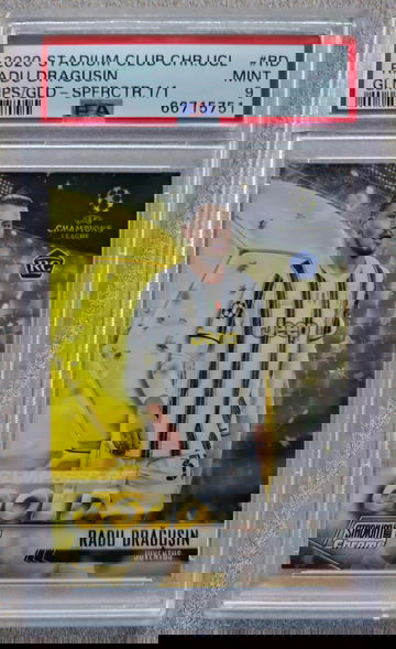 2020 Stadium Club Chrome UCL #RD Radu Dragusin Glimpses of Gold Superfractor 1/1