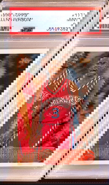 1996 Topps Allen Iverson RC Rookie PSA 9 Mint